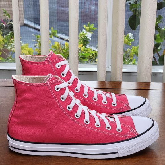 Converse Chuck Taylor All Star Seasonal Hi Canvas 168572F Carmine Pink  Size 9.5 - Picture 2 of 12